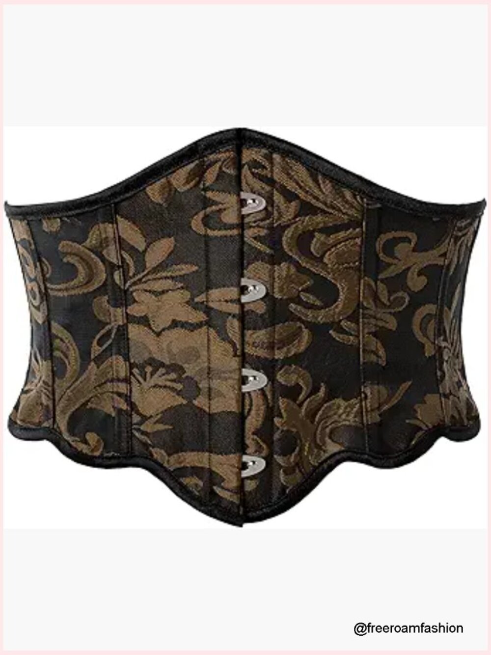 Underbust Corset Belt Vintage Renaissance Floral Lace-up